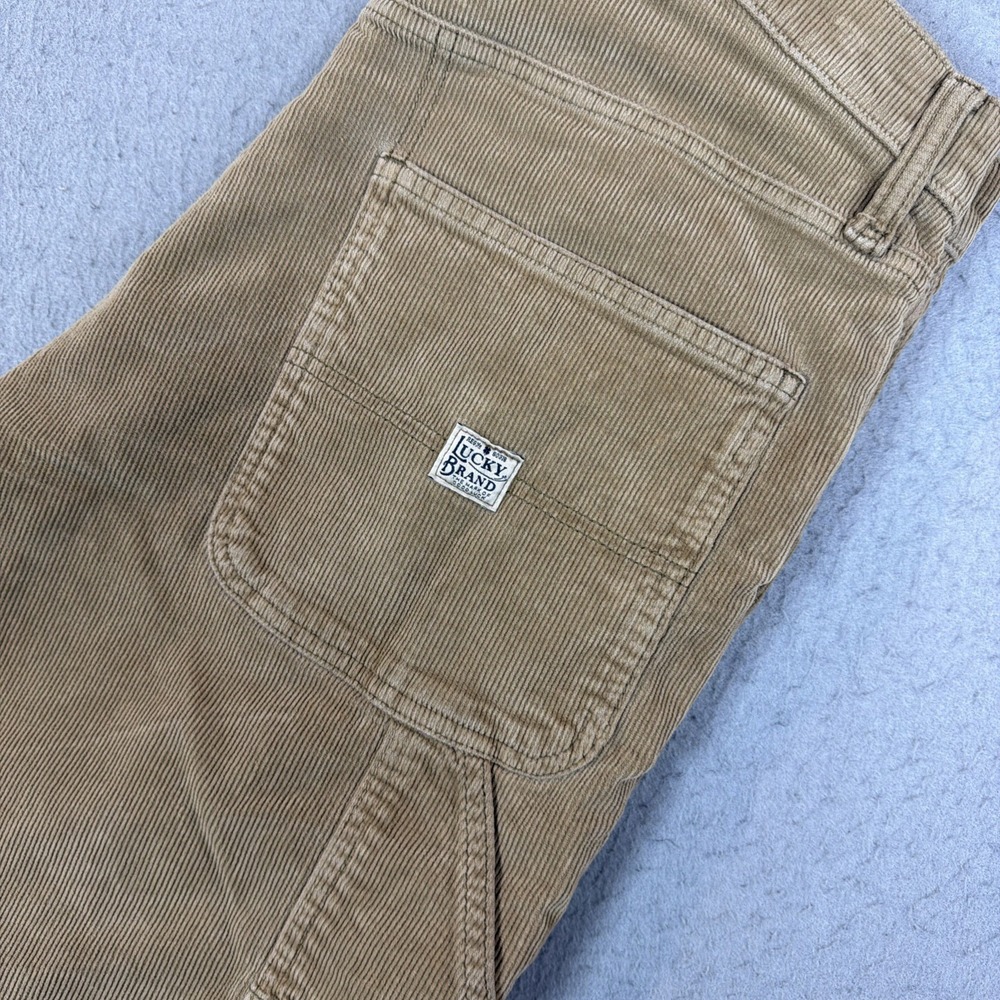 Lucky Brand Straight Brown Corduroy Carpenter Pants Mens 33X29